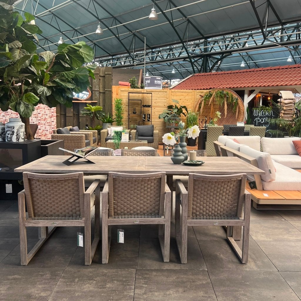 Antigua Tuinset | Showroommodel, Ophalen, Gebruikt, 6 zitplaatsen, Teakhout