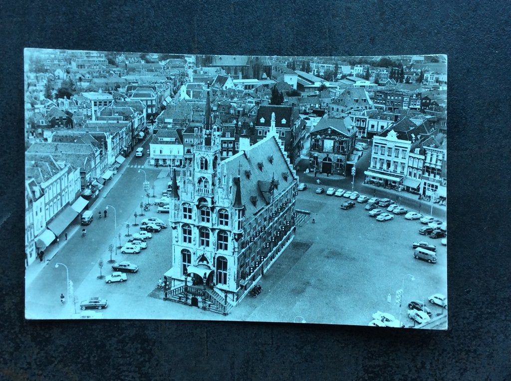 Gouda, Stadhuis, Ophalen of Verzenden, 1960 tot 1980, Gelopen, Zuid-Holland