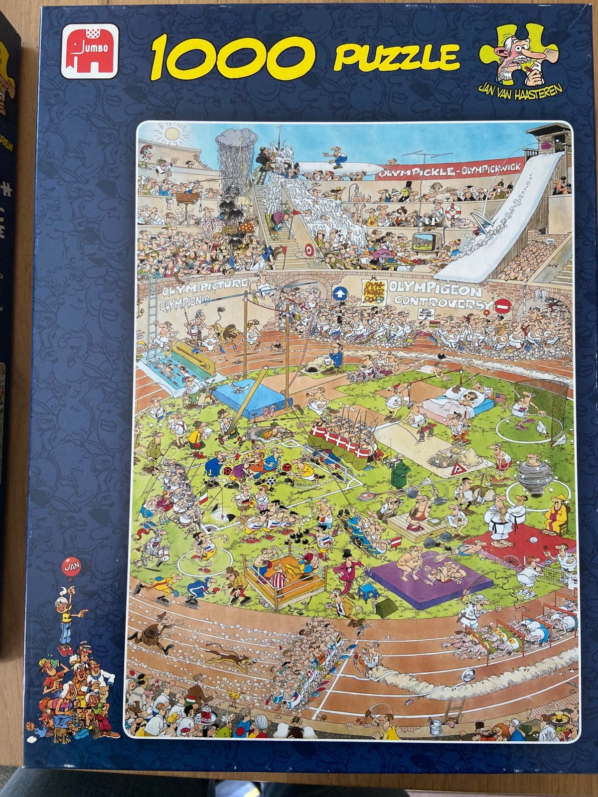 Puzzel Jan van Haasteren 1000 stukjes, Olympische Spelen, Ophalen of Verzenden, 500 t/m 1500 stukjes, Zo goed als nieuw