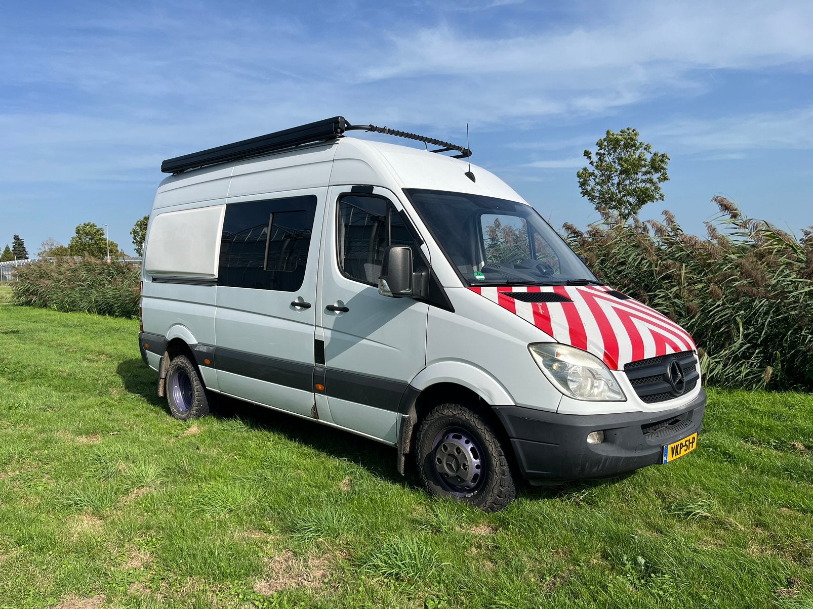 Dakrek/imperiaal Dutch Van Parts met Fiamma F45S 300 luifel, Ophalen, Zo goed als nieuw