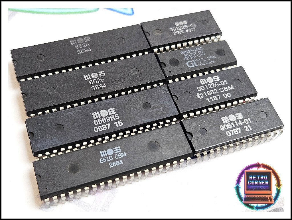 Commodore 64 chipset (8x) - cpu, vic-ii, cia, pla, rom's, Computers en Software, Verzenden, Commodore 64