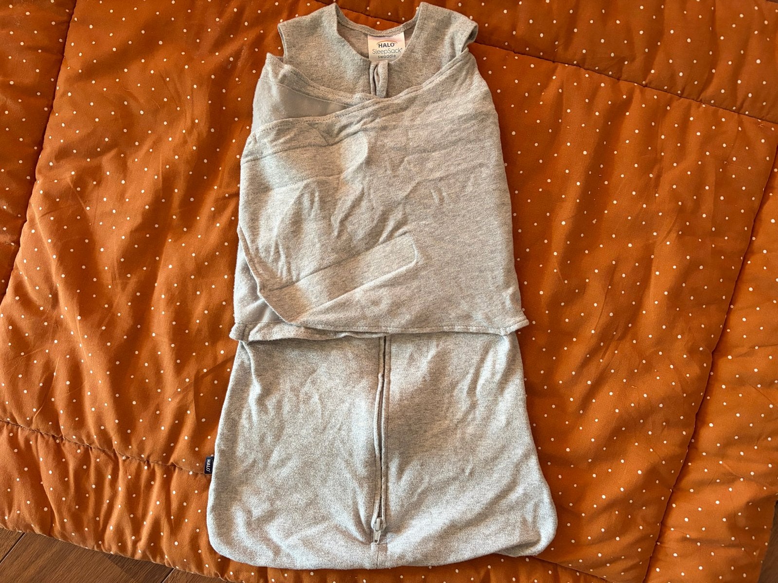Halo SleepSack Swaddle 1.5 TOG - Maat S (3-6 maanden), Kinderen en Baby's, Dekens, Slaapzakjes en Inbakerproducten, Gebruikt, Grijs