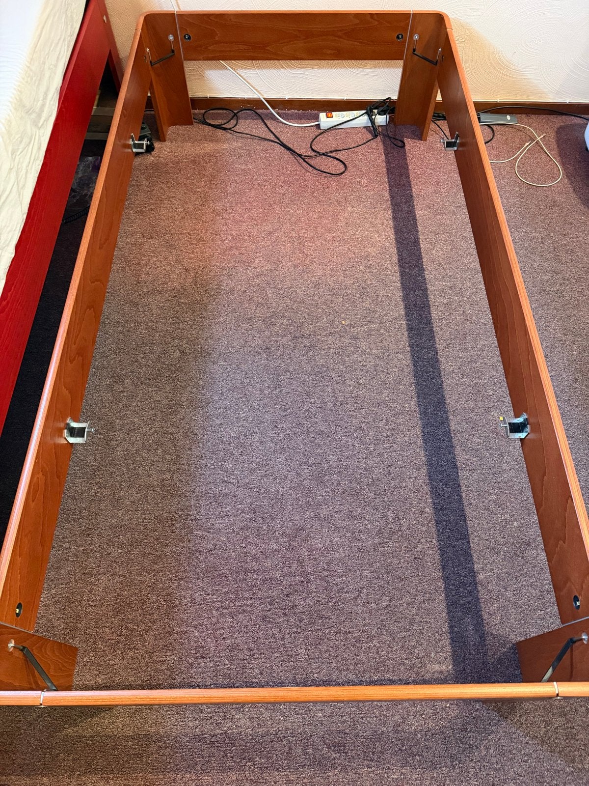 Auping Auronde Houten bedframe, Ophalen, 100 cm, Eenpersoons, Bruin