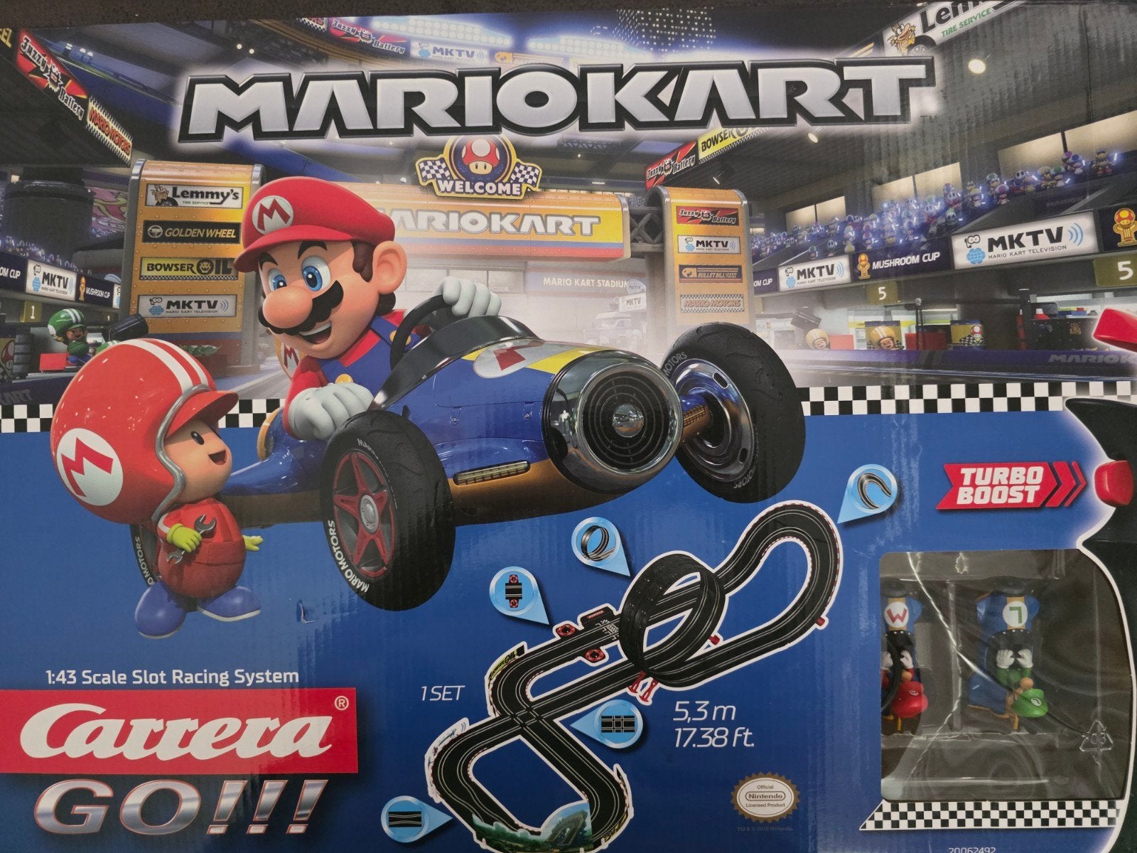 Carrera GO!!! Mario Kart 8 Racebaan met Mario en Luigi, Racebaan, Carrera, Ophalen of Verzenden, Zo goed als nieuw