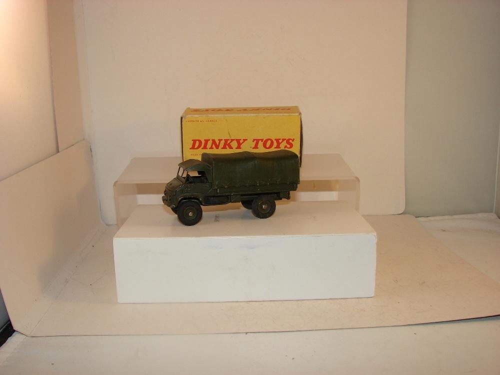 Franse dinky toy 821 MB Covered Unimog in doos uit 1960, Ophalen of Verzenden, Nieuw, Auto, Dinky Toys