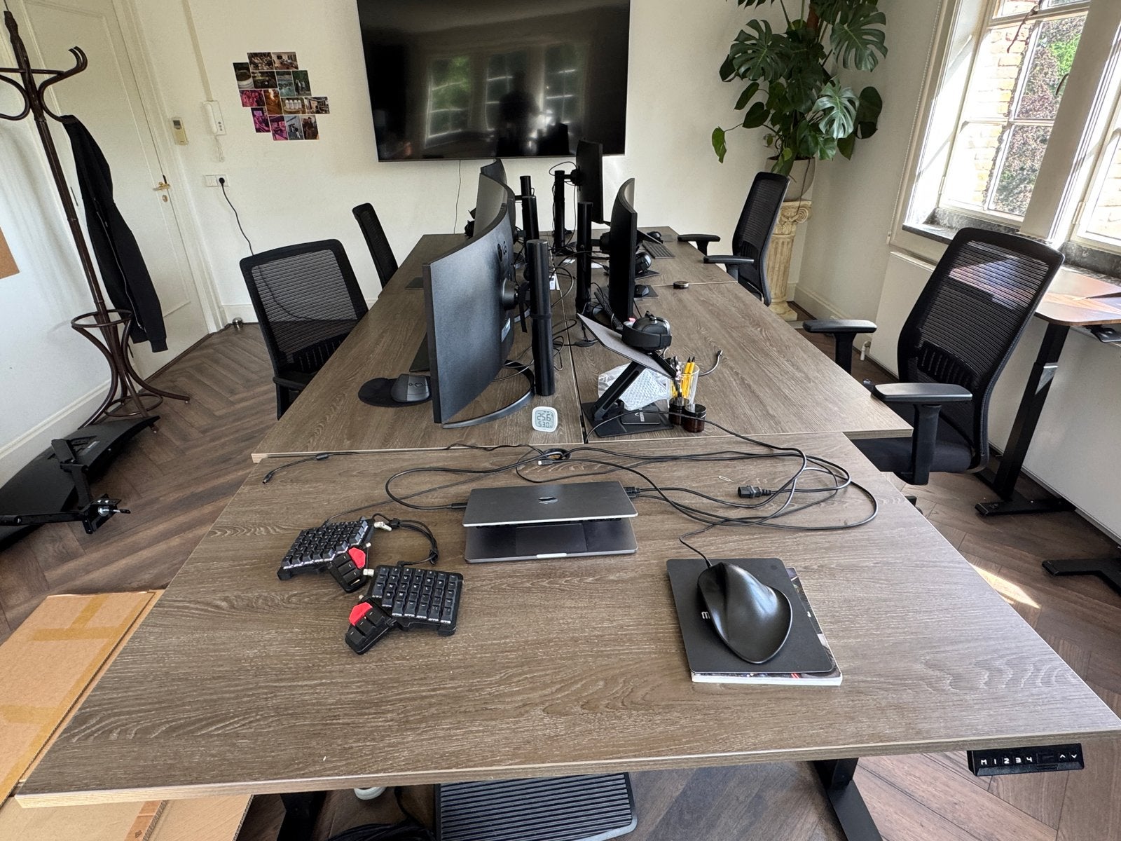 5x Elektrisch zit-sta bureau Office Interior (Fuse), Ophalen, Zit-sta bureau, Elektrisch, Hout