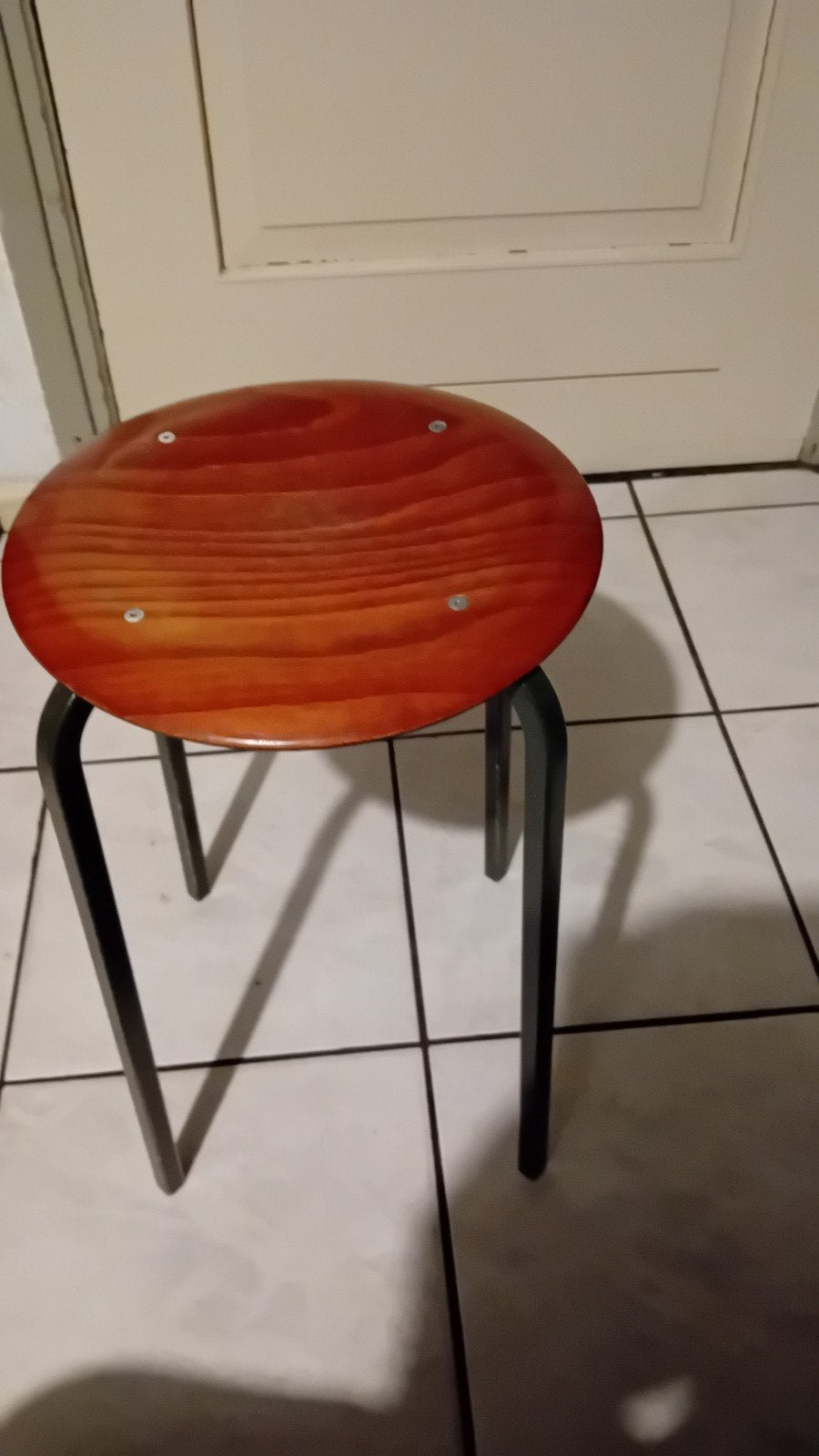 Set van 6 stapelbare krukjes met houten zitting, Ophalen