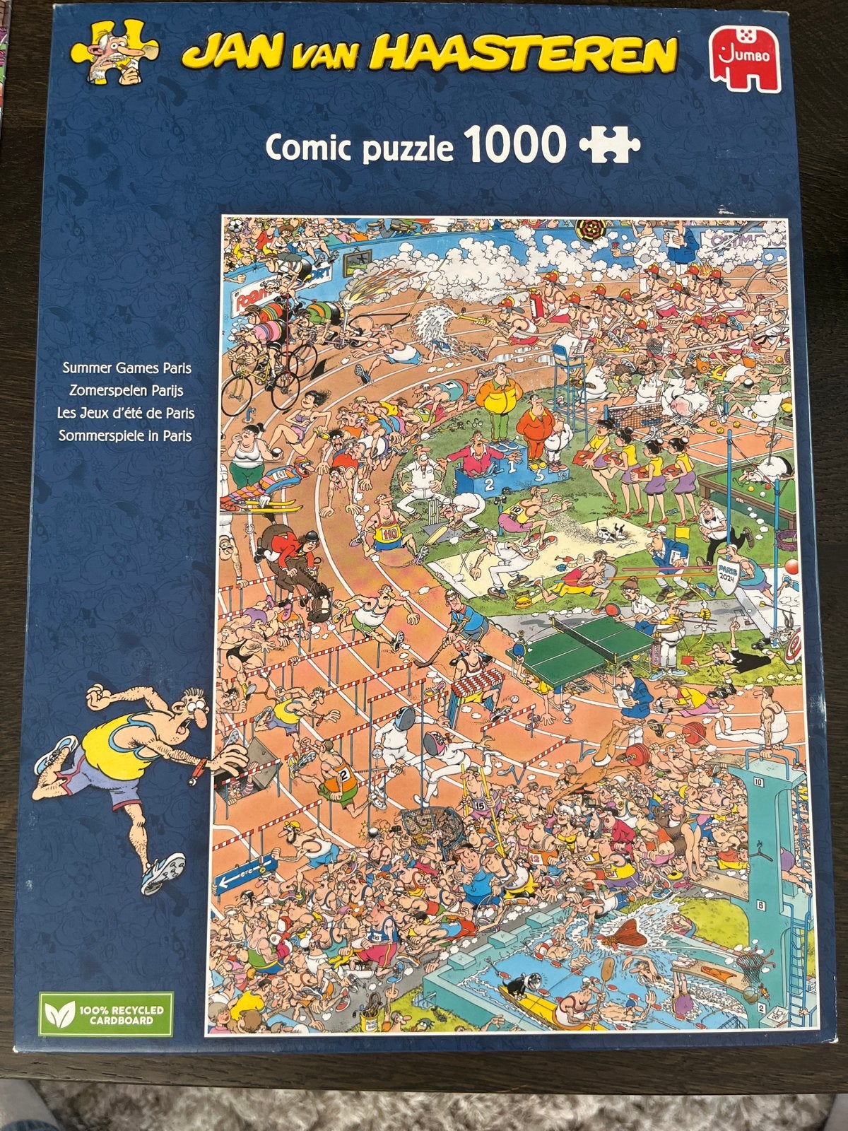 Jan van Haasteren puzzel - Summer Games Paris 1000 stuks, Ophalen of Verzenden, 500 t/m 1500 stukjes, Zo goed als nieuw, Legpuzzel