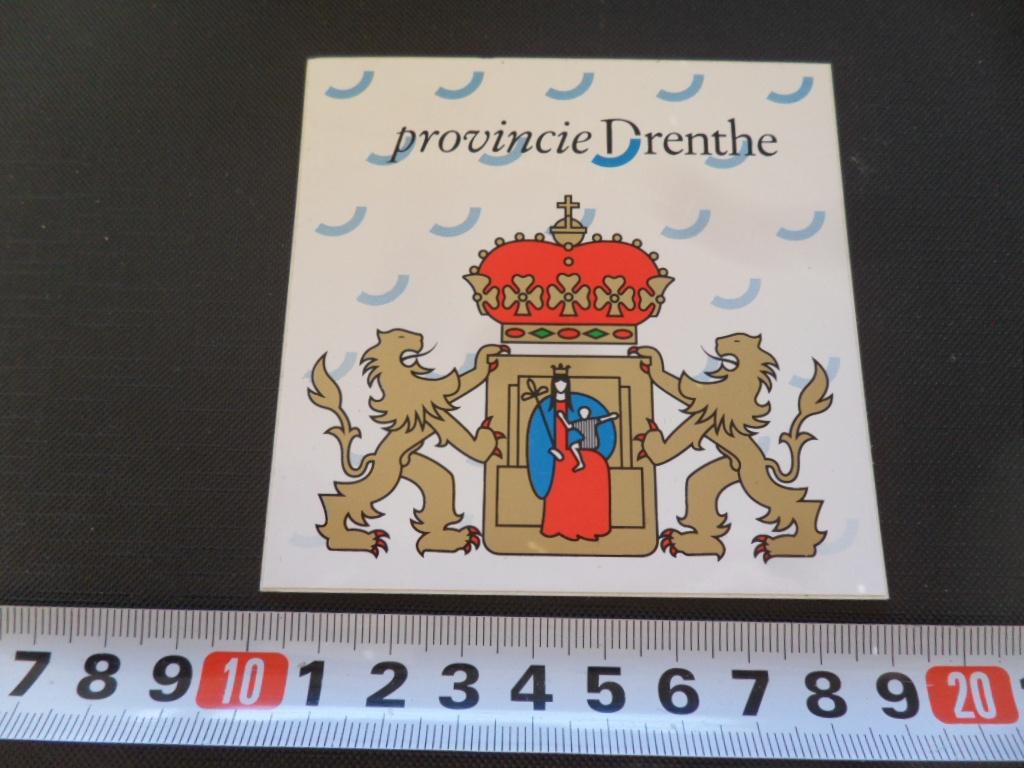 sticker Wapen Provincie Drenthe  *, Ophalen, Zo goed als nieuw