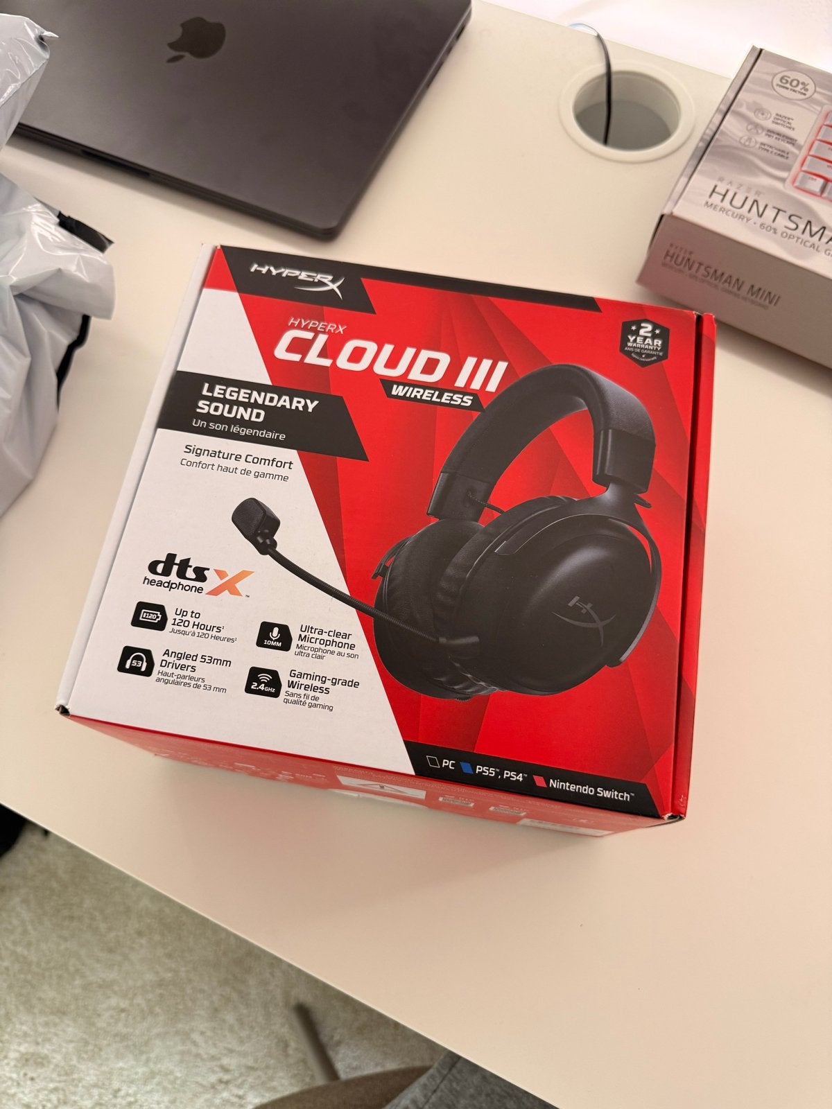 HyperX Cloud III Draadloze Gaming Headset - ZGAN, Ophalen of Verzenden, Zo goed als nieuw, Draadloos, Over-ear
