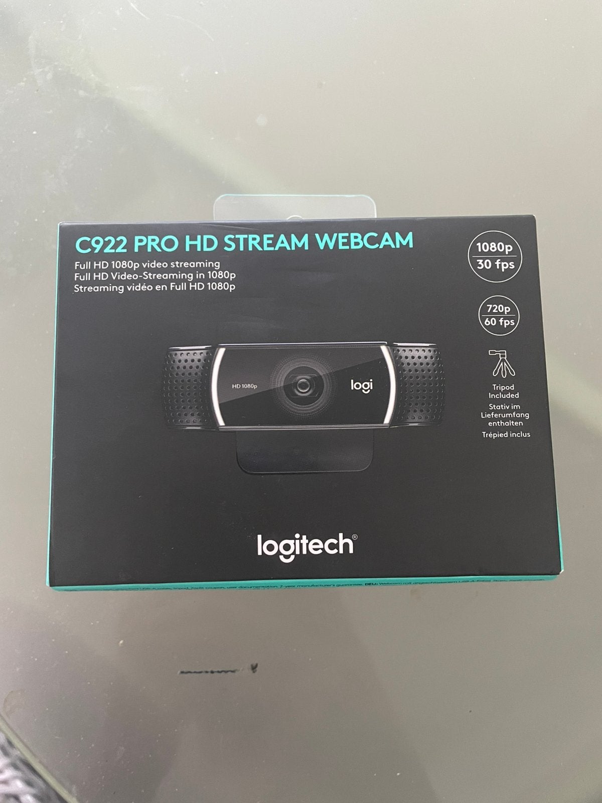 C922 PRO HD stream webcam., Computers en Software, Webcams, Ophalen of Verzenden, Zo goed als nieuw
