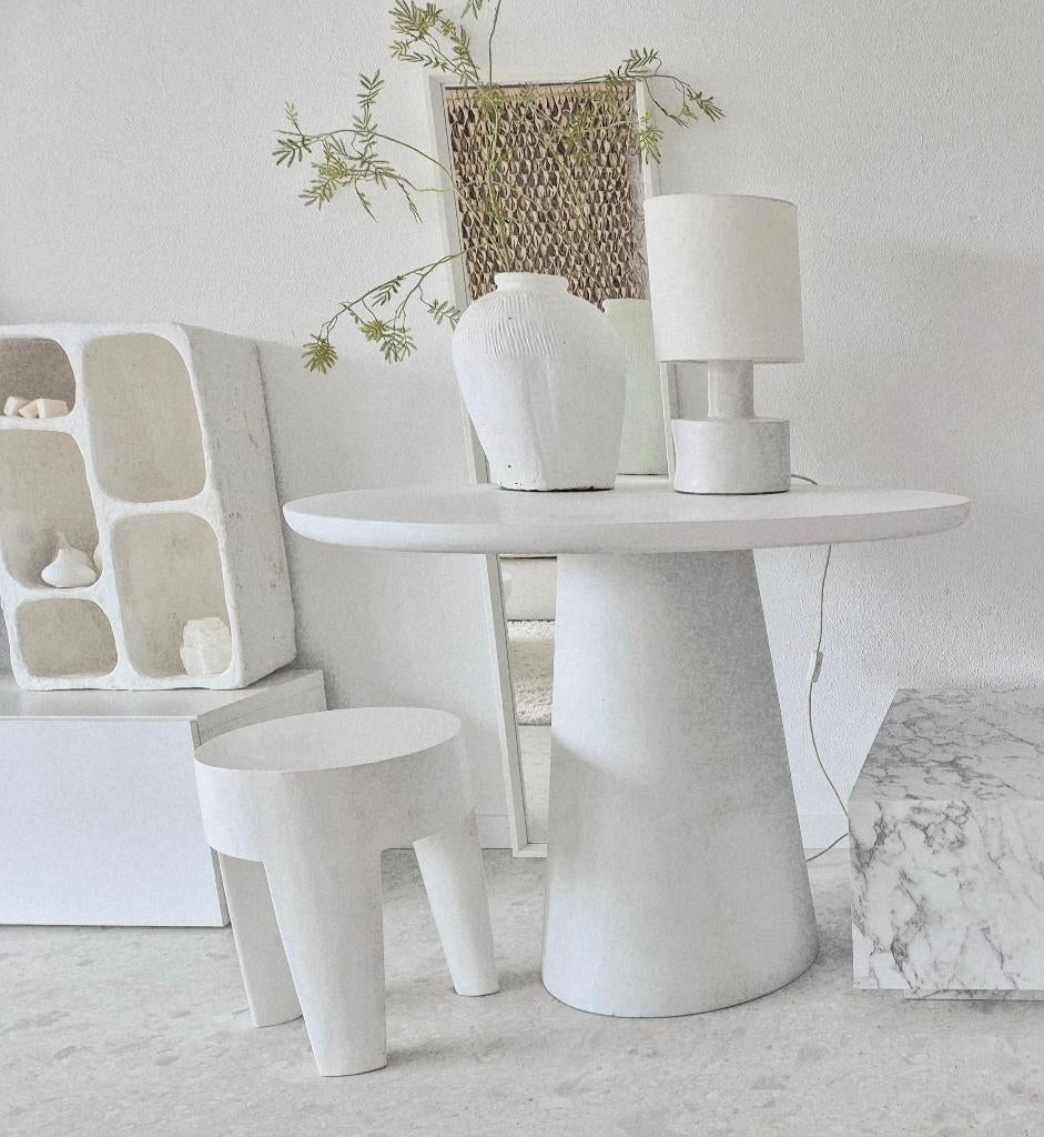 Ronde sidetable eettafel kolompoot van Loods 5 VT Wonen, Huis en Inrichting, Ophalen, 100 tot 150 cm, 75 cm of meer, Rond