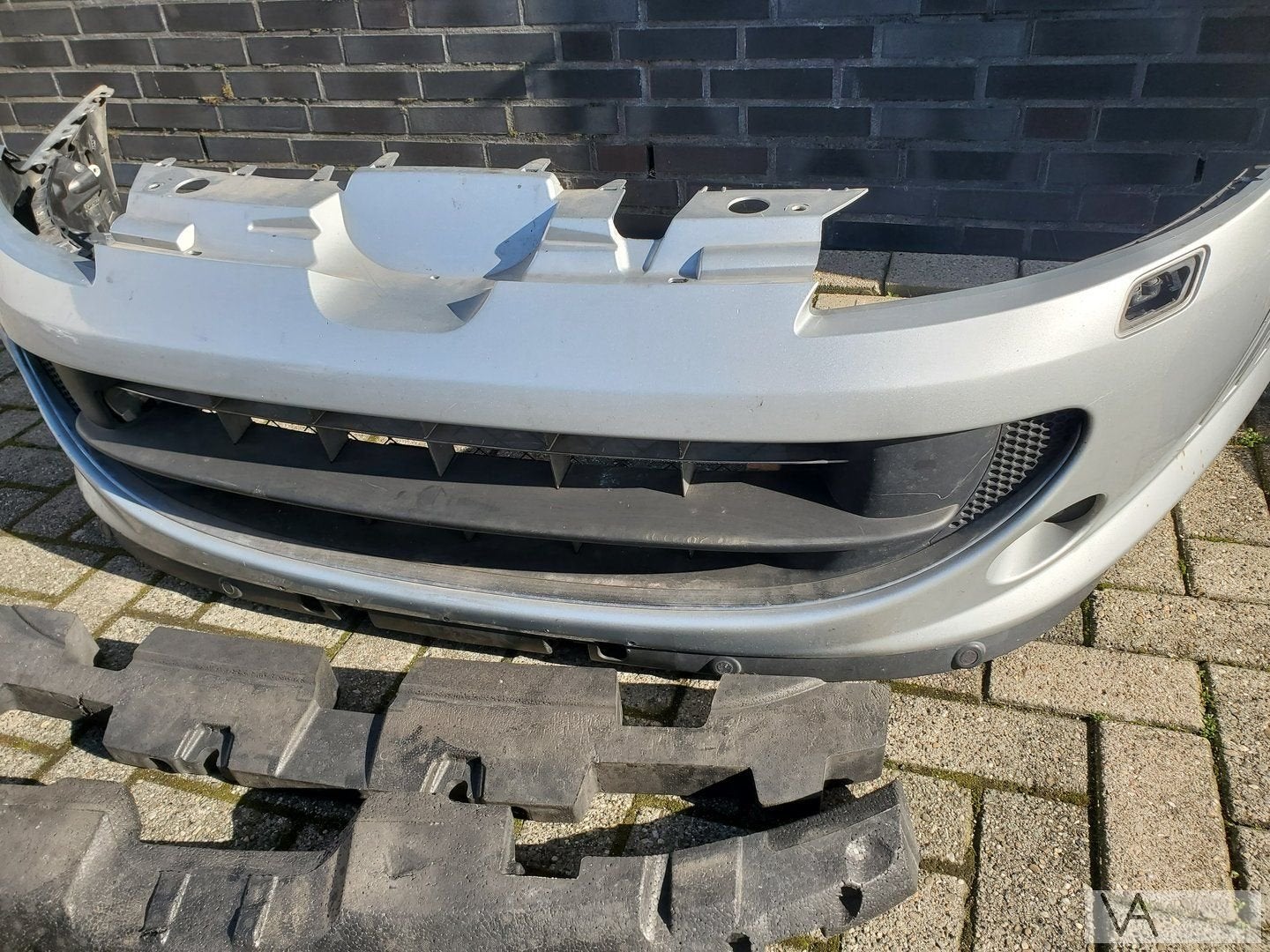 Peugeot 407 coupe 2005 - 2011 voorbumper zilver met pdc €300, Gebruikt, -, Voor, -