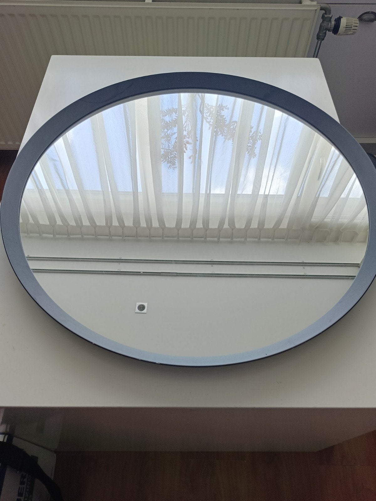 IKEA Langesund spiegel 80 cm - Rond en stijlvol, Huis en Inrichting, Woonaccessoires | Spiegels, Ophalen, Rond, Zo goed als nieuw