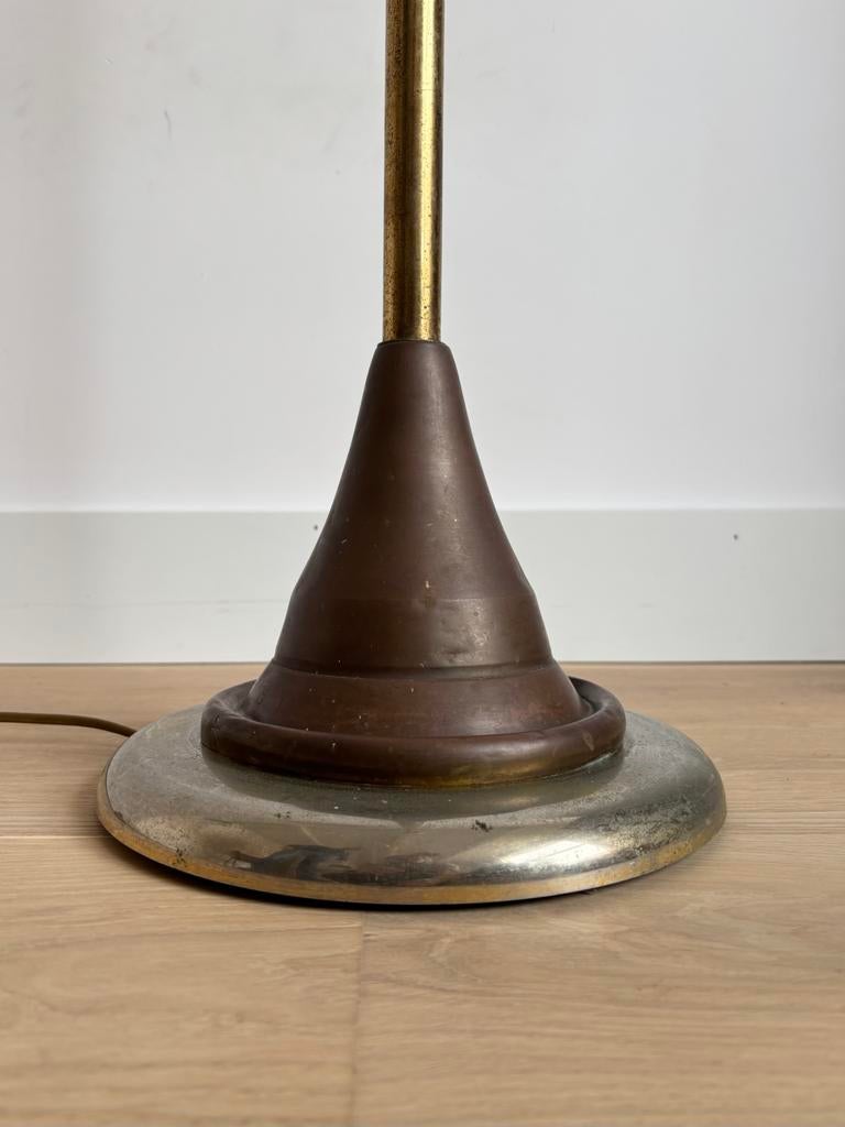 Prachtig vormgegeven antieke, Art deco vloerlamp, Ophalen, Vintage art deco antiek lamp midcentury dedogn, Glas, ...