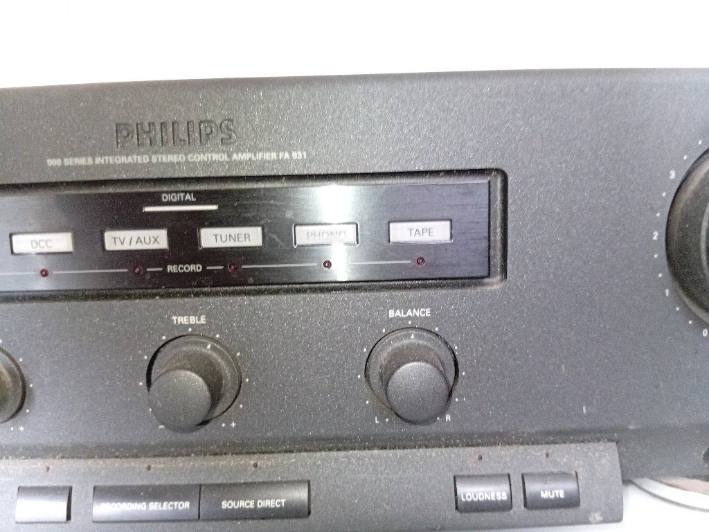 Philips FA 931 Geïntegreerde Stereo Versterker, Gebruikt, 120 watt of meer, Stereo, Ophalen
