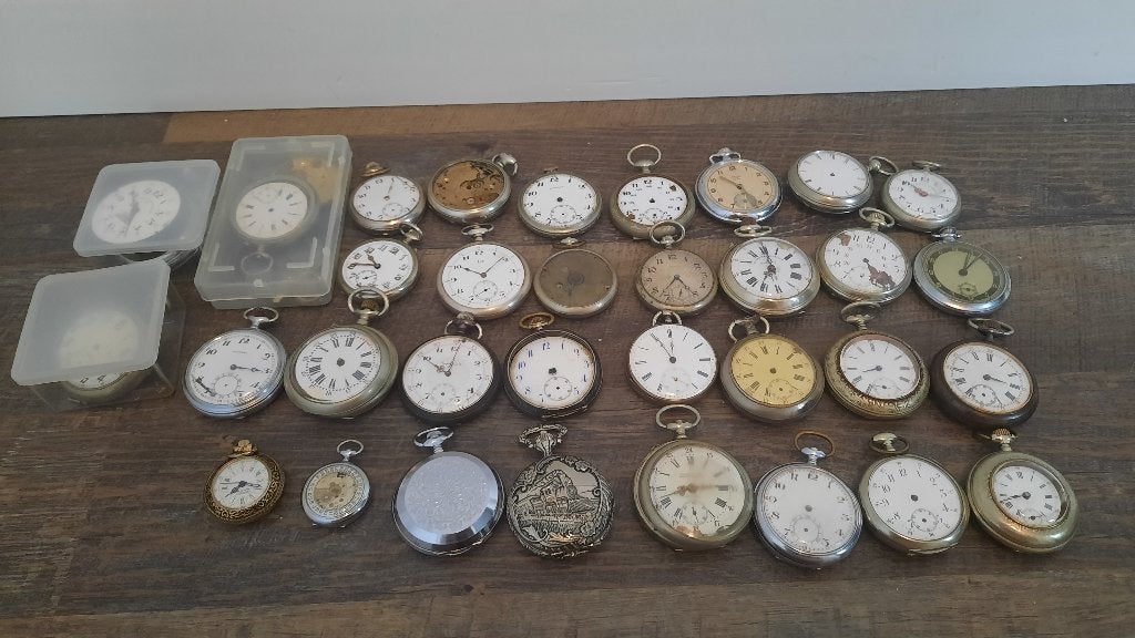 Grote Partij Antieke / Art Deco Zakhorloges voor Reparatie, Ophalen of Verzenden, Gebruikt