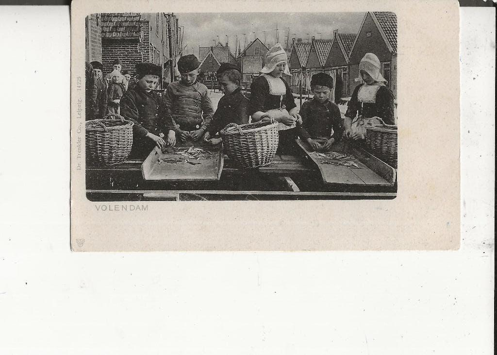 Volendam Ansjovis koppen 1905, Ophalen of Verzenden, Voor 1920, Ongelopen, Noord-Holland