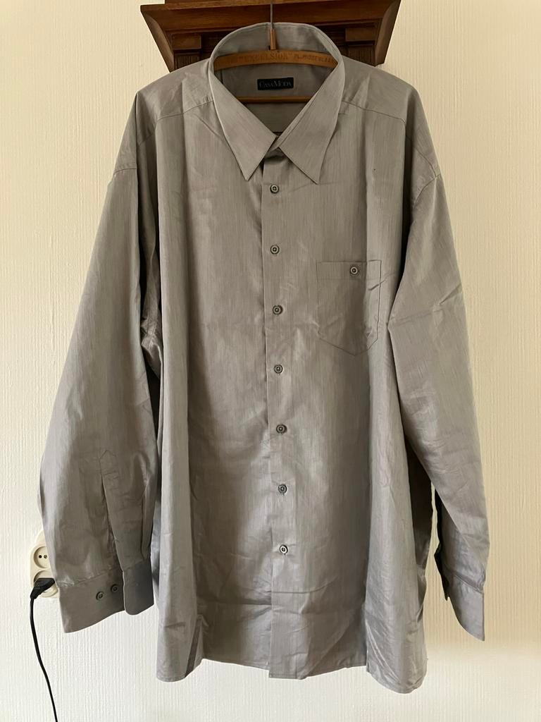 Casa Moda lichtgrijs katoenen overhemd mt 64/66 nieuw, Kleding | Heren, Grote Maten, Ophalen of Verzenden, Nieuw, Grijs, Overhemd