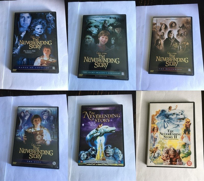 the neverending story dvd tales serie+ movie 1 2 (6 stuks), Alle leeftijden, Ophalen of Verzenden, Zo goed als nieuw