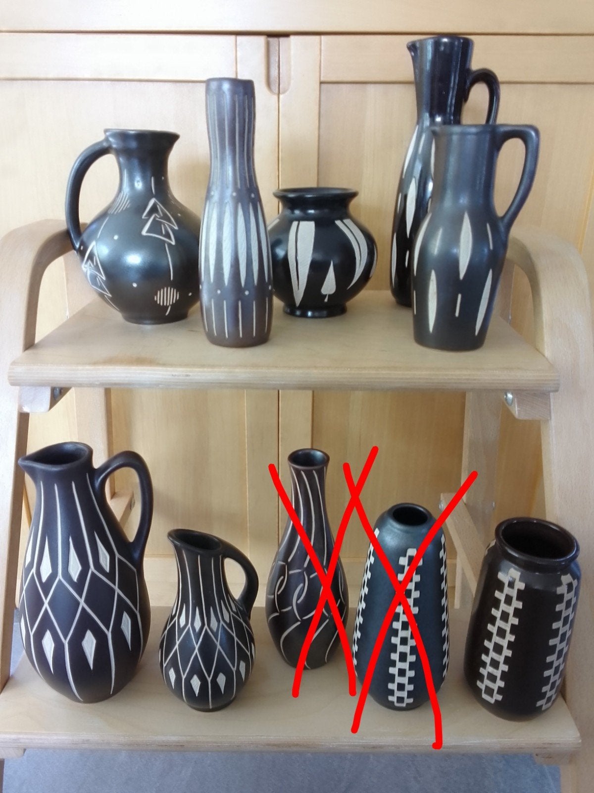 Sgraffito aardewerk, Piesche & Reif, Mid Century, Antiek en Kunst, Ophalen of Verzenden