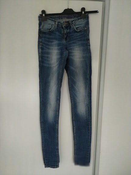 Anti Blue ( The Sting ) dames skinny spijkerbroek met bleach, Anti Blue, Blauw, Ophalen of Verzenden, Zo goed als nieuw