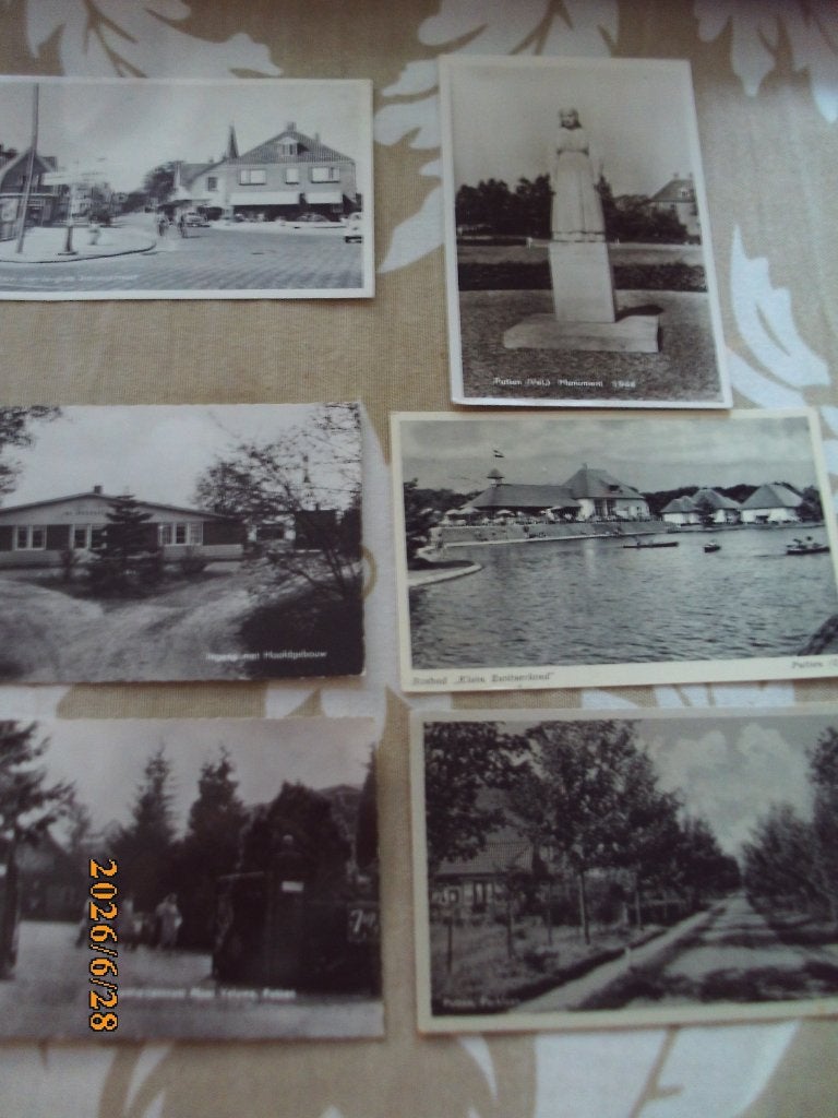 6x Putten div Dorpsstraat Parklaan Bosbad ea gelopen 1955, Ophalen of Verzenden, 1940 tot 1960, Gelopen, Gelderland