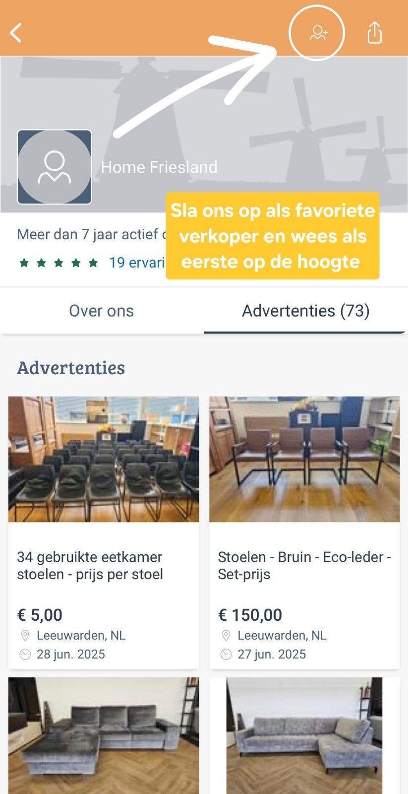 Eetkamer stoel - Walnoot frame - Teddy stof, 75 m² of meer, Zo goed als nieuw, Info@homefriesland.nl, Kelvinstraat 6 8912BA