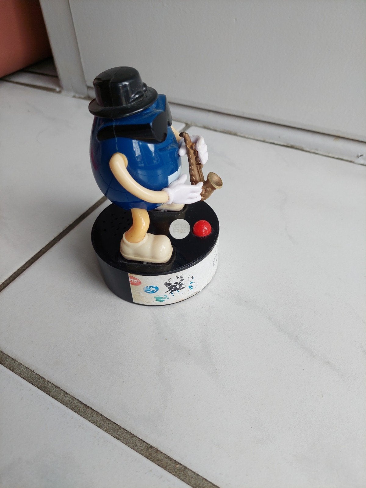blauwe M&M saxofonist, Ophalen of Verzenden, Gebruikt