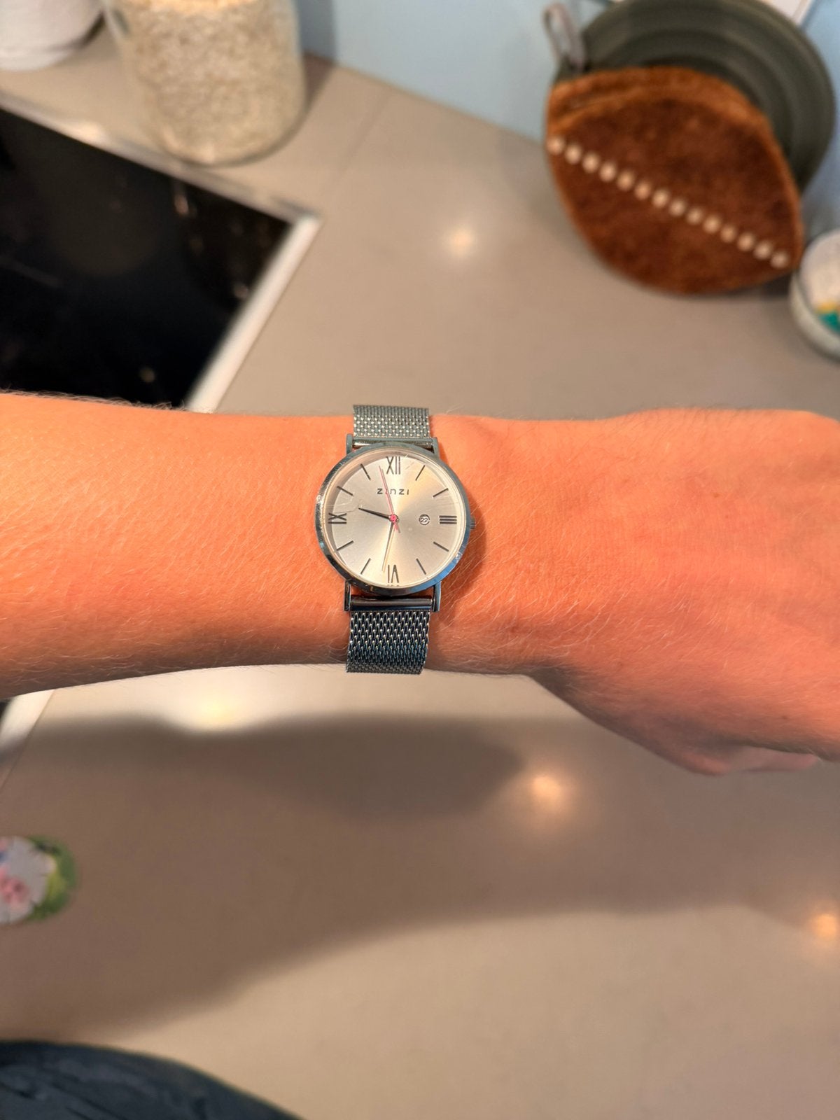 Zinzi horloge, Sieraden, Tassen en Uiterlijk, Ophalen of Verzenden, Zo goed als nieuw, Staal, Overige merken