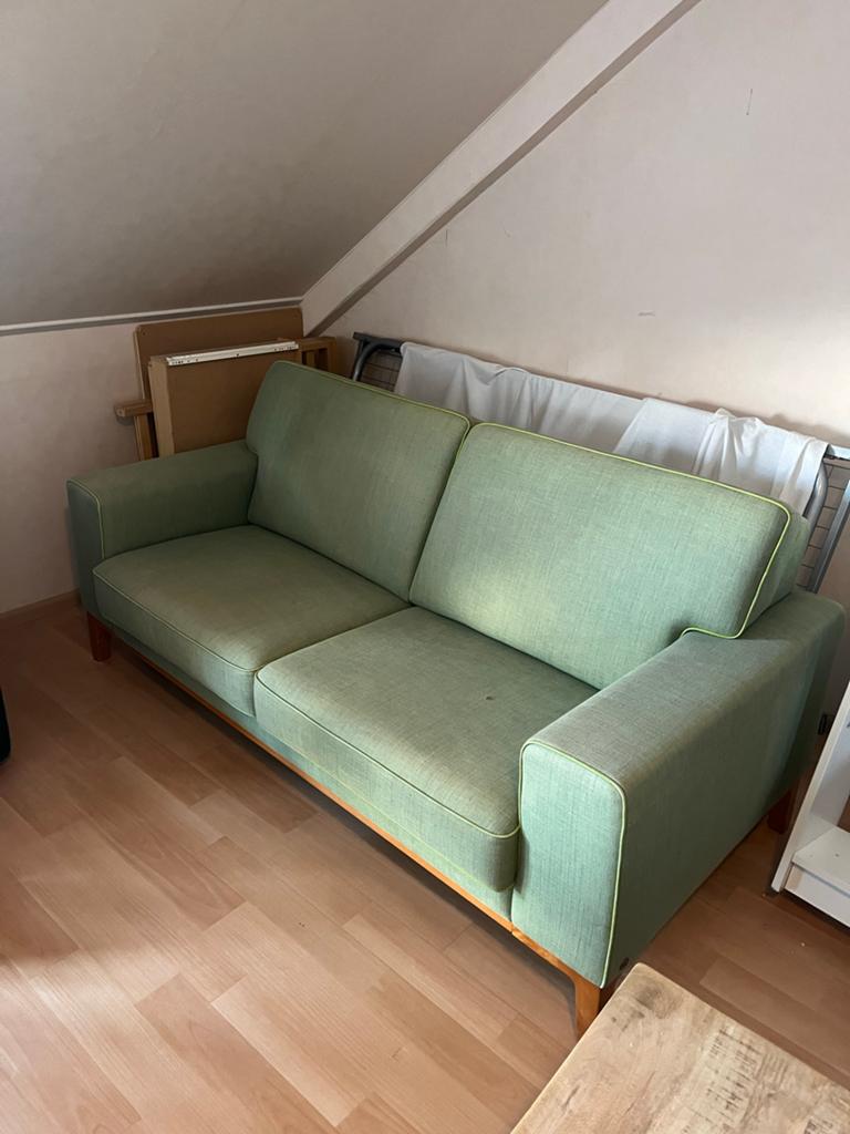 Stevige 2-zitsbank met uitklapbaar hoofdkussen, Ophalen, 150 tot 200 cm, Tweepersoons, 75 tot 100 cm
