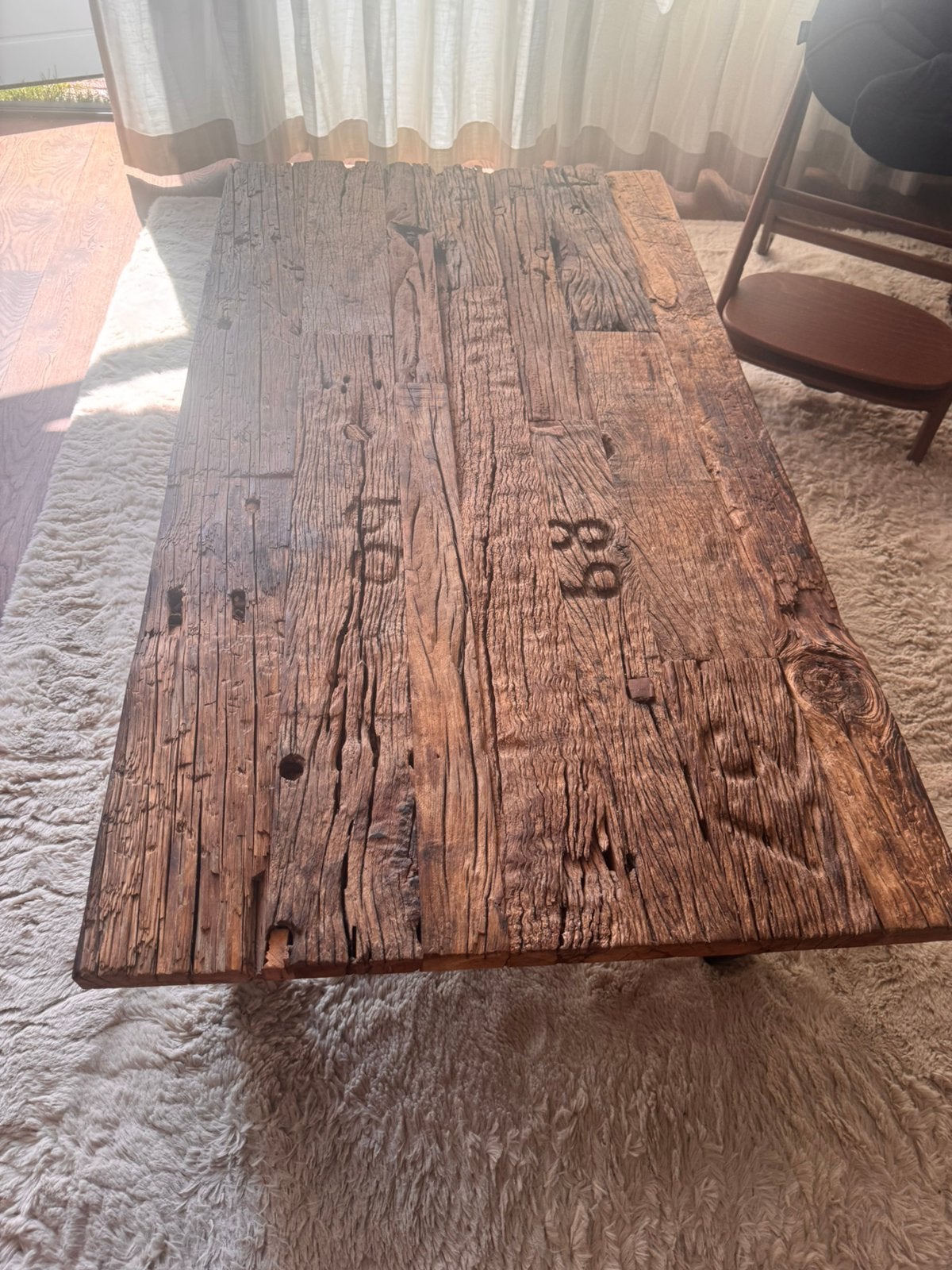 Salon tafel industriële look, Ophalen, 100 tot 150 cm, 50 tot 100 cm, Zo goed als nieuw