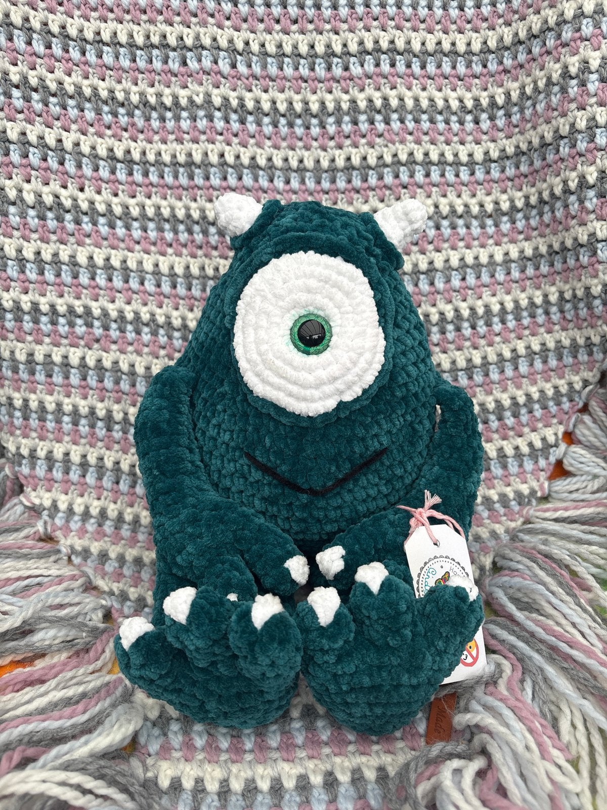 Gehaakte knuffel monster en co met één oog - Handgemaakt, Kinderen en Baby's, Overige merken, Overige typen, Nieuw, Ophalen of Verzenden