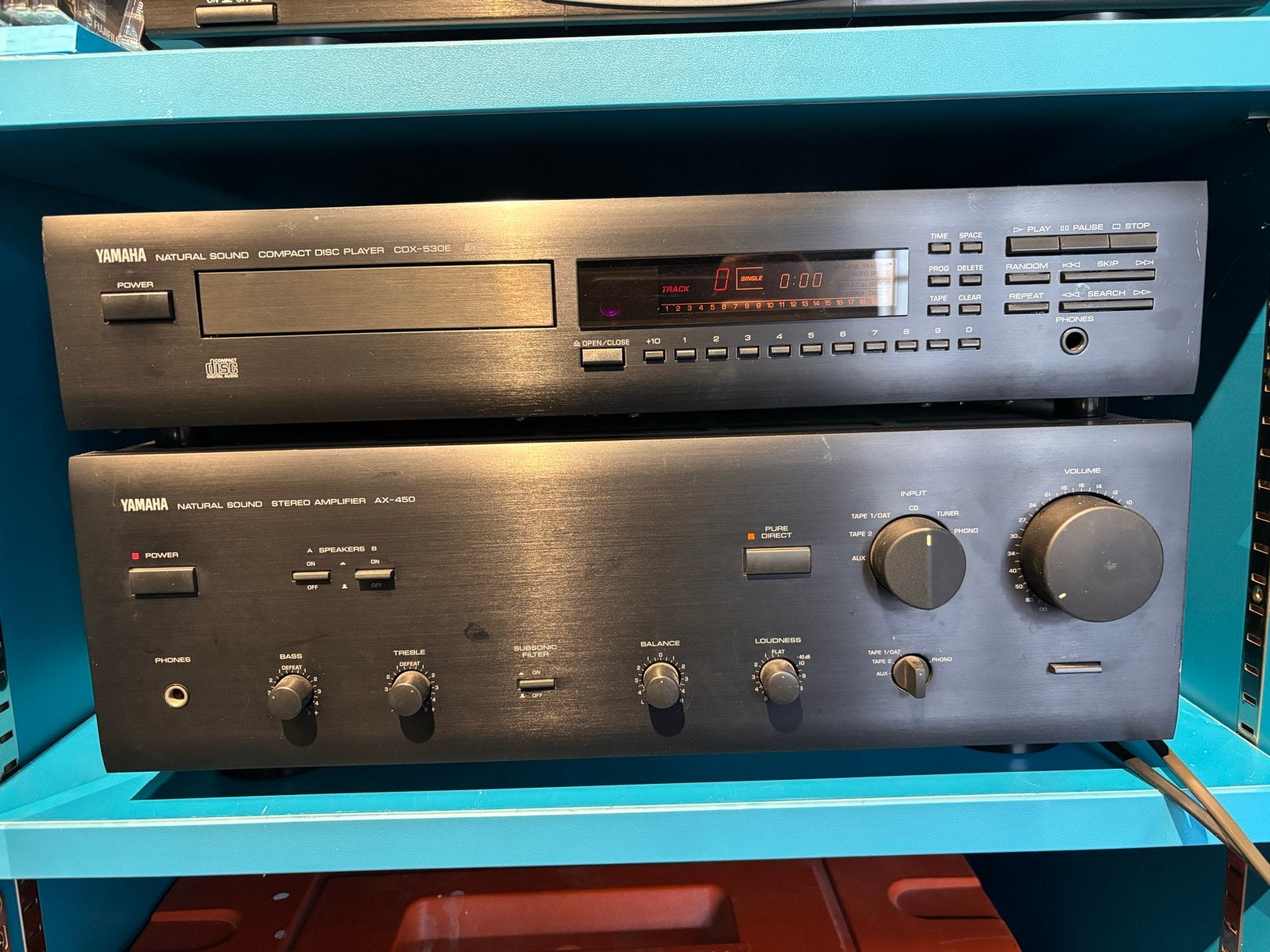 Yamaha Versterker AX-450 en CD-Speler CDX-530E Set, Overige merken, Zo goed als nieuw, Cd-speler, Losse componenten