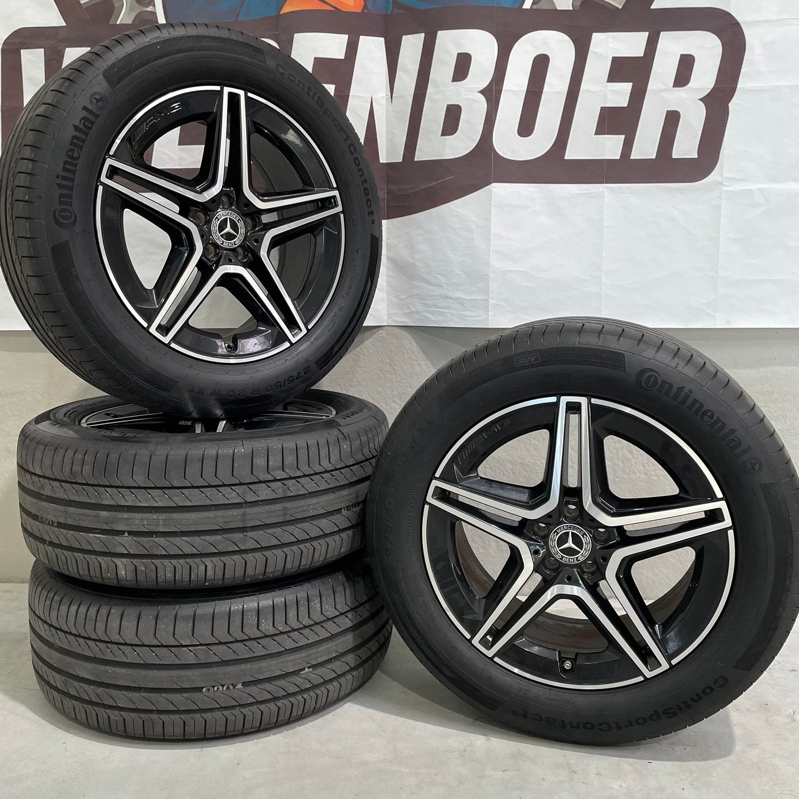 20 inch Origineel Mercedes GLE velgen met zgan banden W167, Gebruikt, 275 mm, Ophalen of Verzenden, Velgen