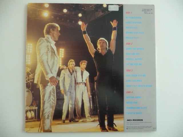 2lp THE WHO - WHO'S LAST - MCA RECORDS, 1984, Ophalen of Verzenden, Gebruikt, 12 inch