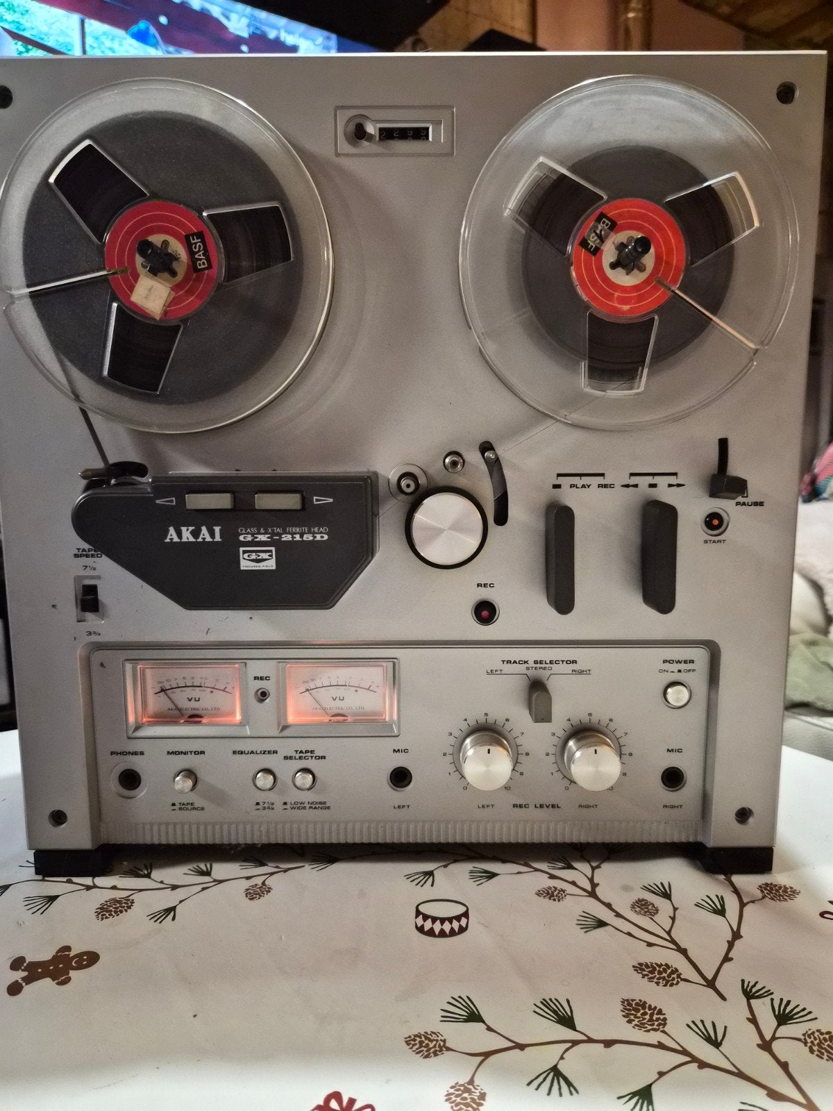 Akai GX-215D Bandrecorder met stofkap en banden, Ophalen, Bandrecorder, Met stofkap