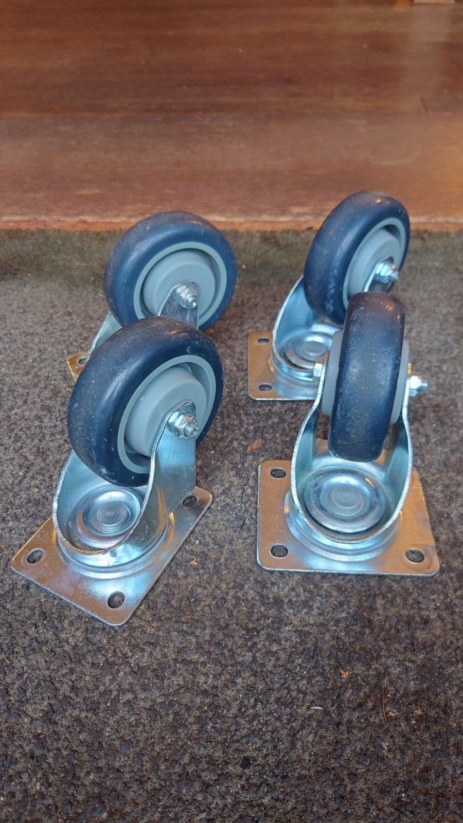 Set van 4 nieuwe TPE zwenkwielen 100 mm, Ophalen of Verzenden, Nieuw