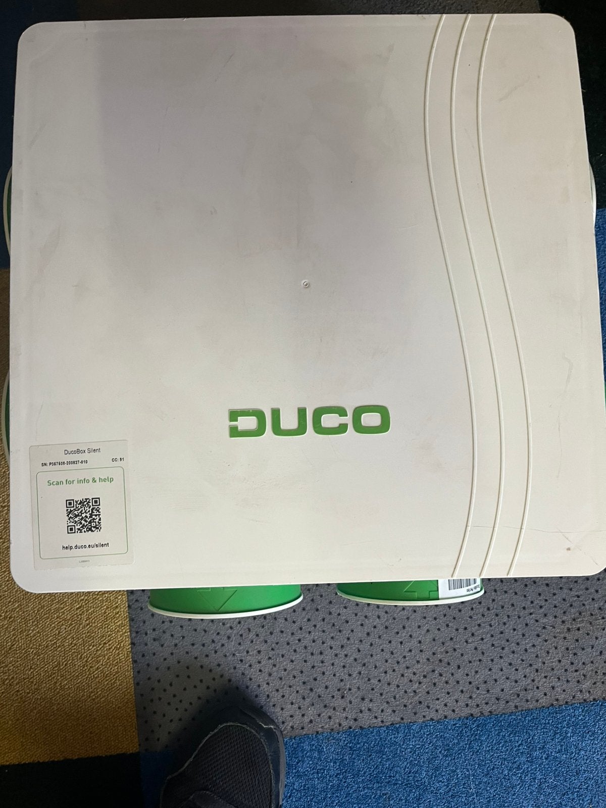 Ducobox silent randaarde stekker, Ophalen of Verzenden, Zo goed als nieuw, Afzuiger