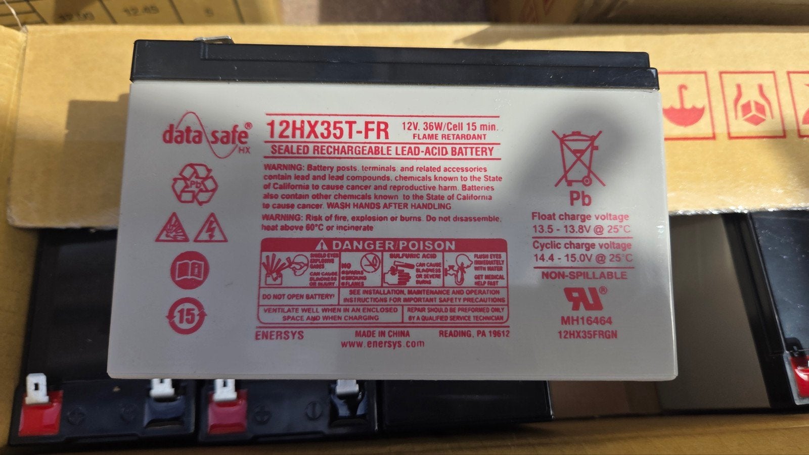 Datasafe 12HX35T-FR 12V 36W/Cell 15 stuks Loodaccu, Auto-onderdelen, Accu's en Toebehoren, Ophalen of Verzenden, Gebruikt, Universele onderdelen