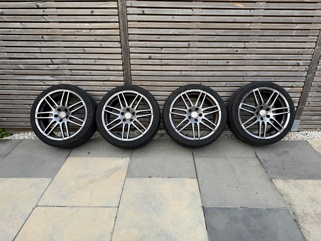 Audi RS4 imitatie velgen met schade, Ophalen, 18 inch, Gebruikt, Banden en Velgen