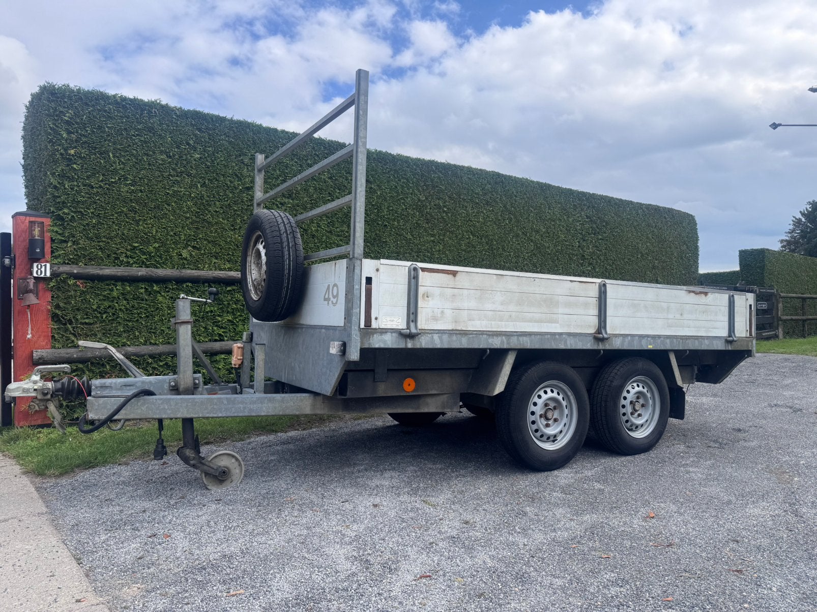 Anssems kipper aanhanger aanhangwagen kieper electrisch, Ophalen, Gebruikt