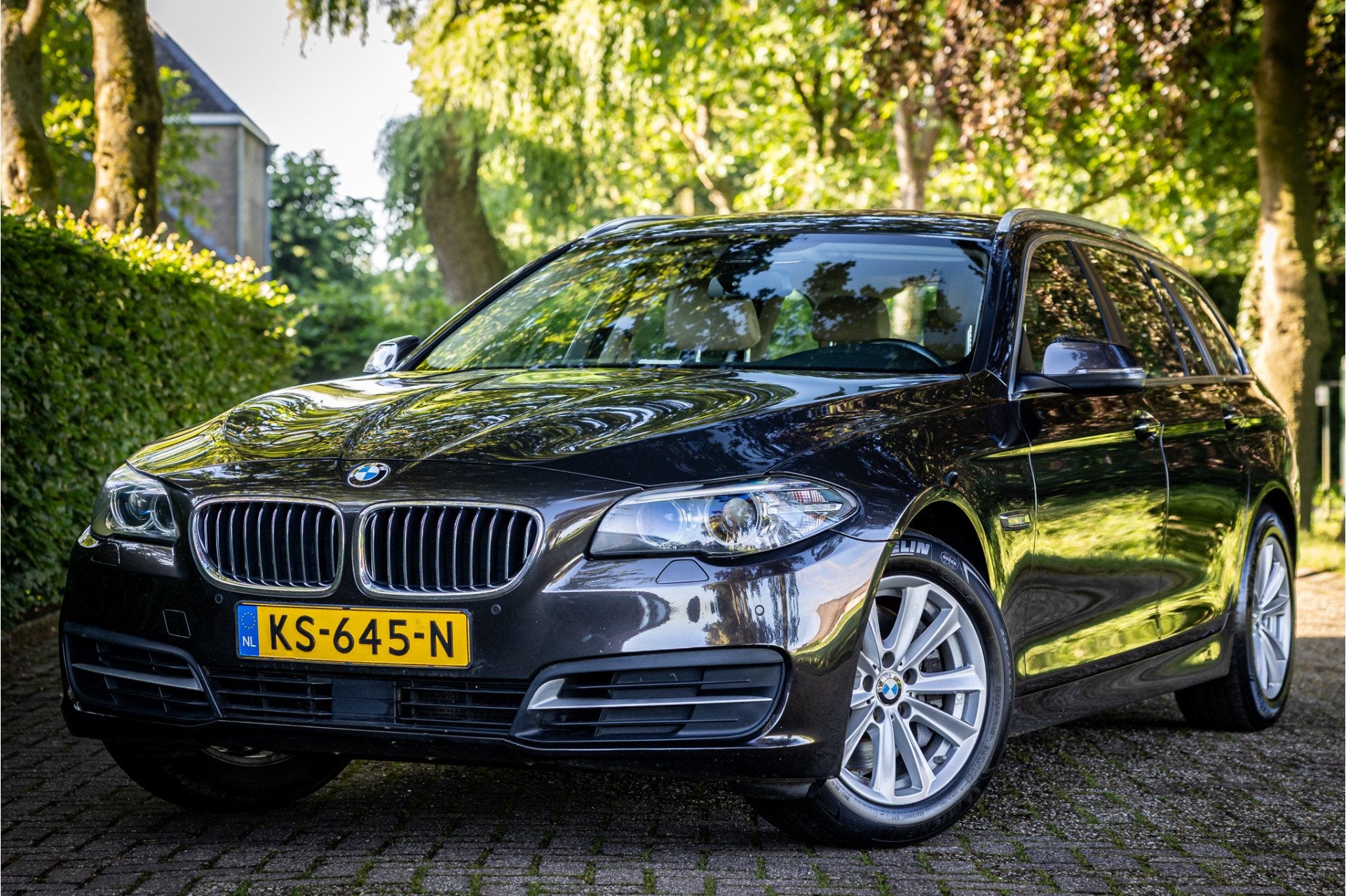 BMW 5 Serie Touring 528i High Executive Adaptive Cruise Lede, Auto's, BMW, Automaat, Achterwielaandrijving, Gebruikt, 4 cilinders