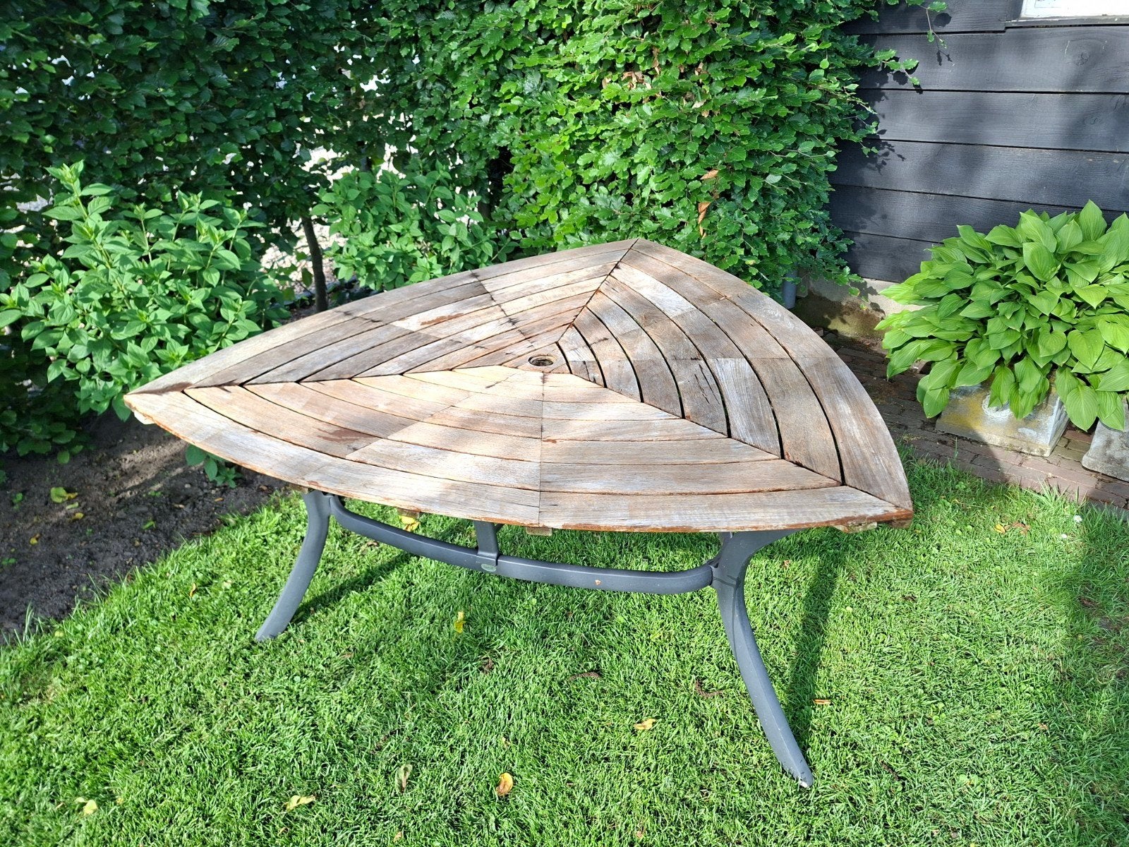 Tuintafel Hartman triangel, Tuin en Terras, Tuintafels, Ophalen of Verzenden, Rechthoekig, Kunststof