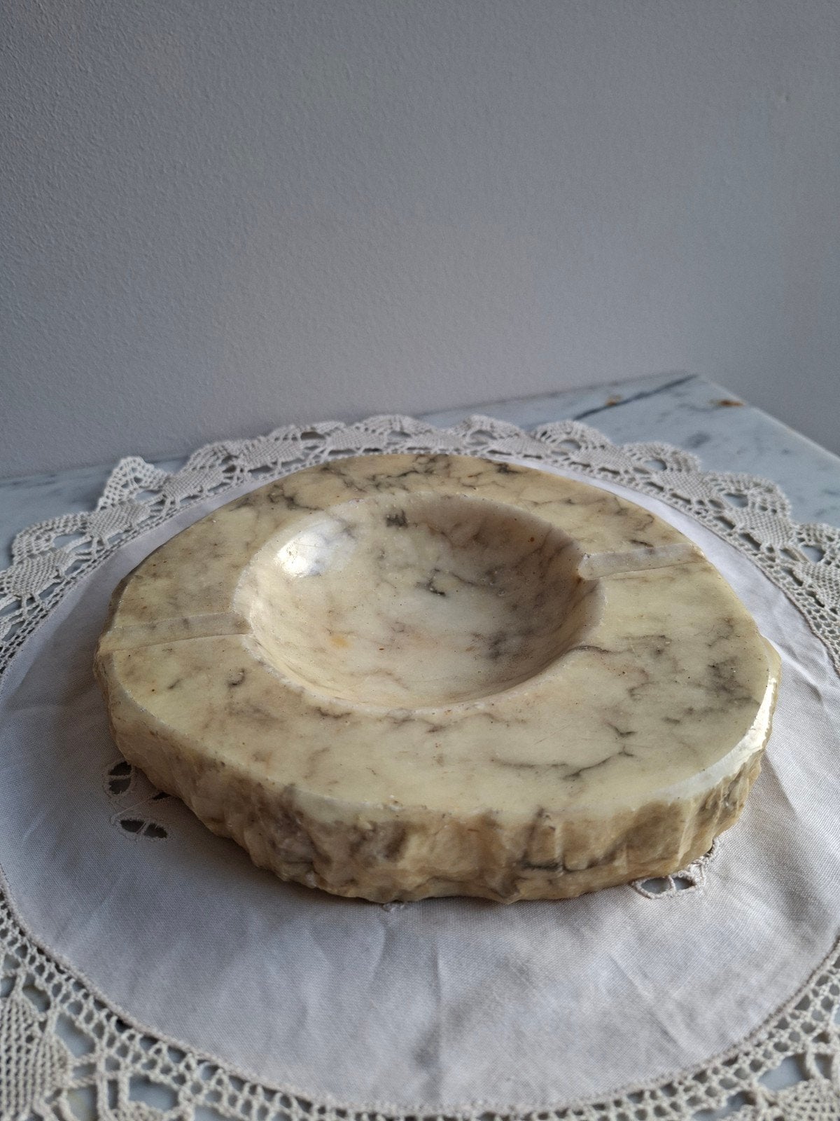Vintage Marmeren Asbak - Uniek Design, Antiek en Kunst, Ophalen of Verzenden
