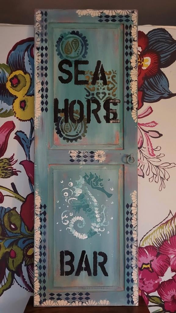 Beach/Decoratie/Deur/Luik/Zeepaardje/Seahorse, Ophalen of Verzenden