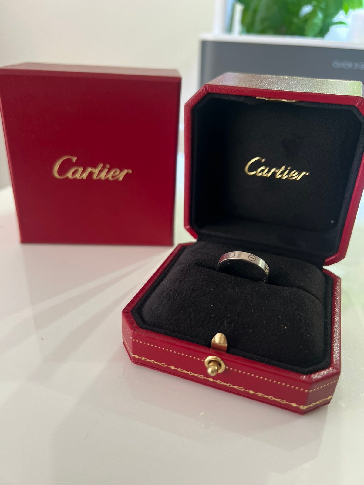 Cartier Love ring, Verzenden, Wit, Zo goed als nieuw, 17 tot 18