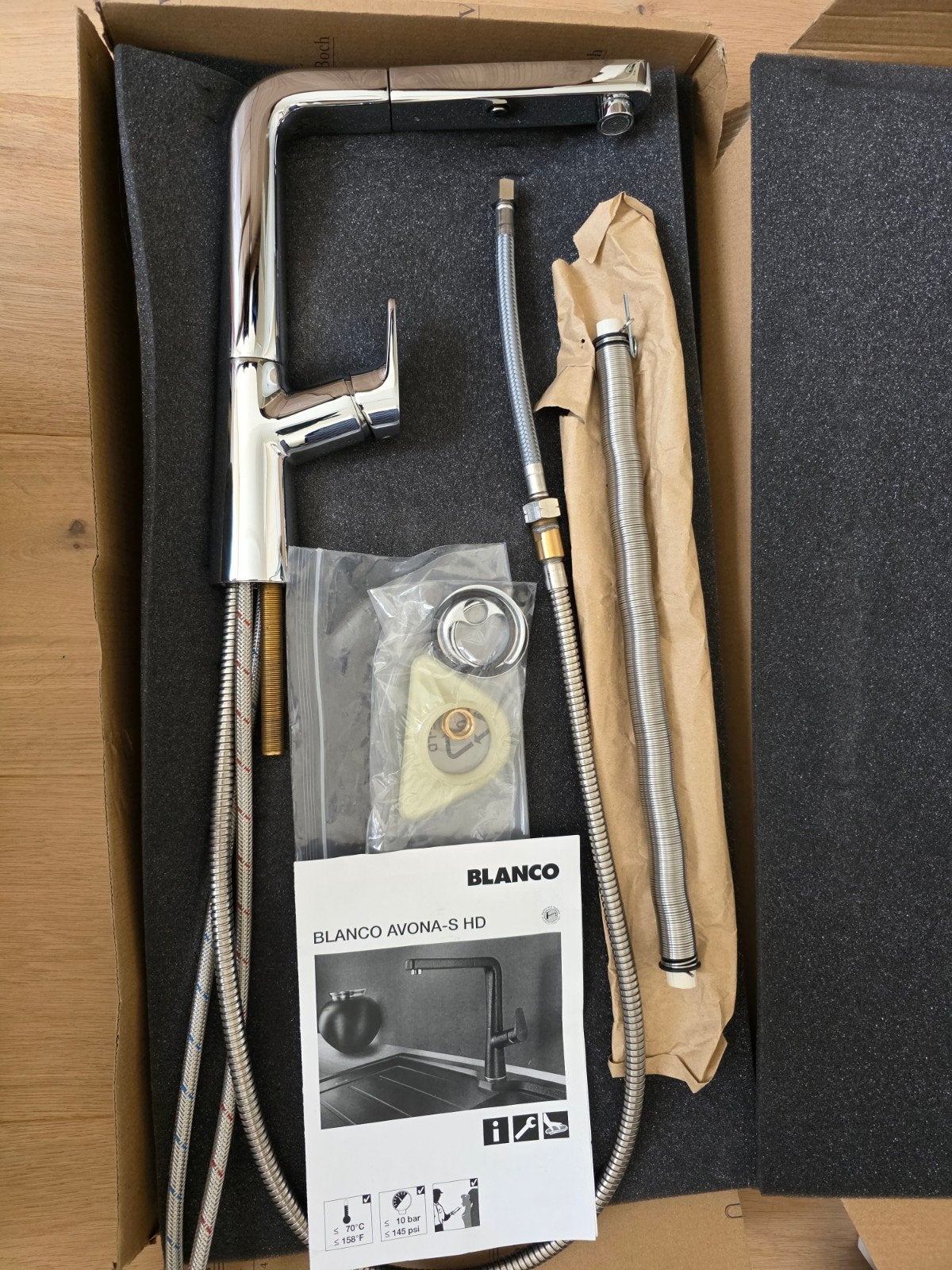 Nieuwe Blanco Avona-S HD Keukenkraan, Doe-het-zelf en Verbouw, Ophalen, Nieuw, Chroom, Kraan