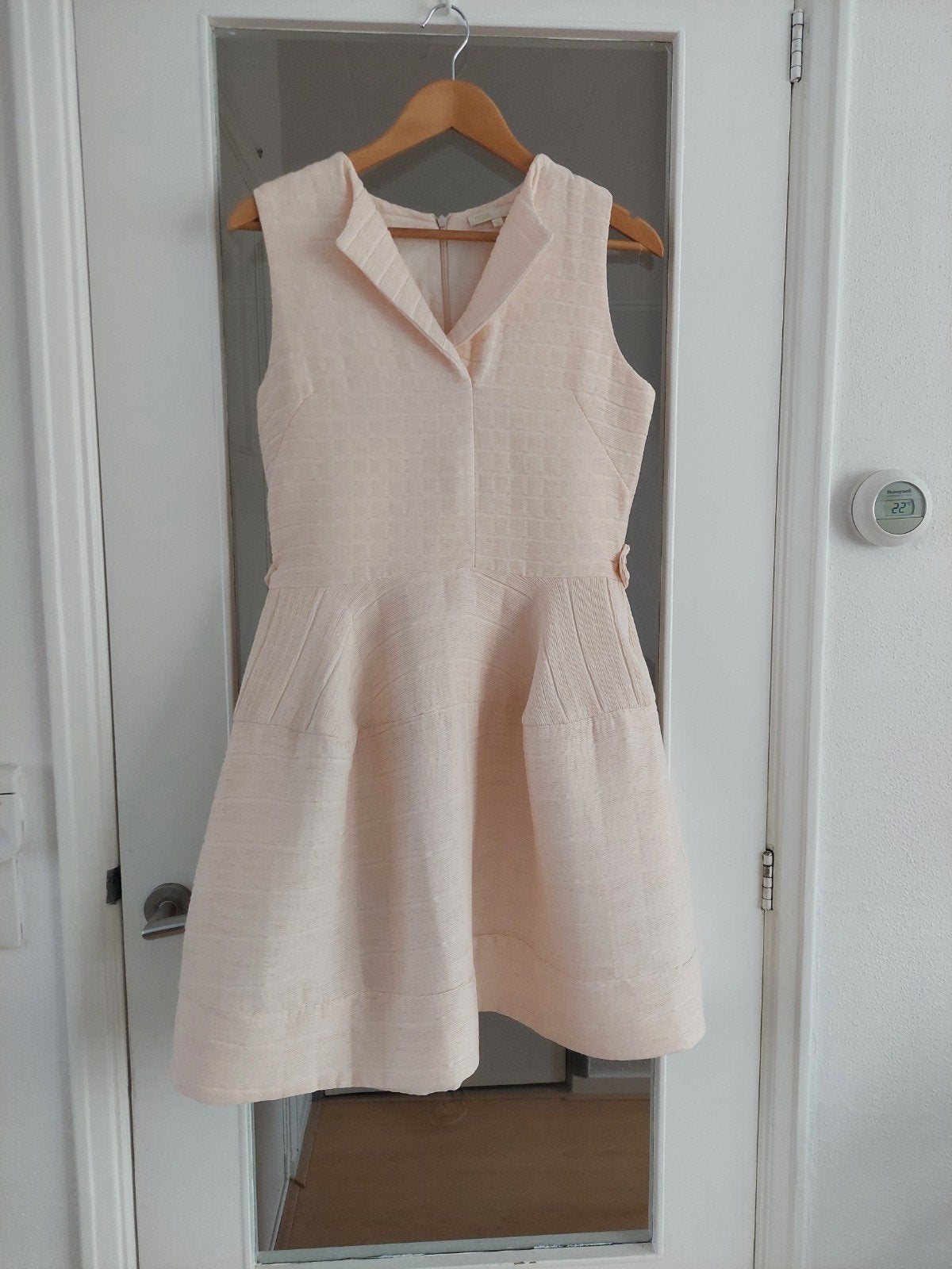 Maje Licht Pastel Oranje Jurk met Zakken - Maat 36 (NL), Oranje, Ophalen of Verzenden, Maje, Maat 36 (S)