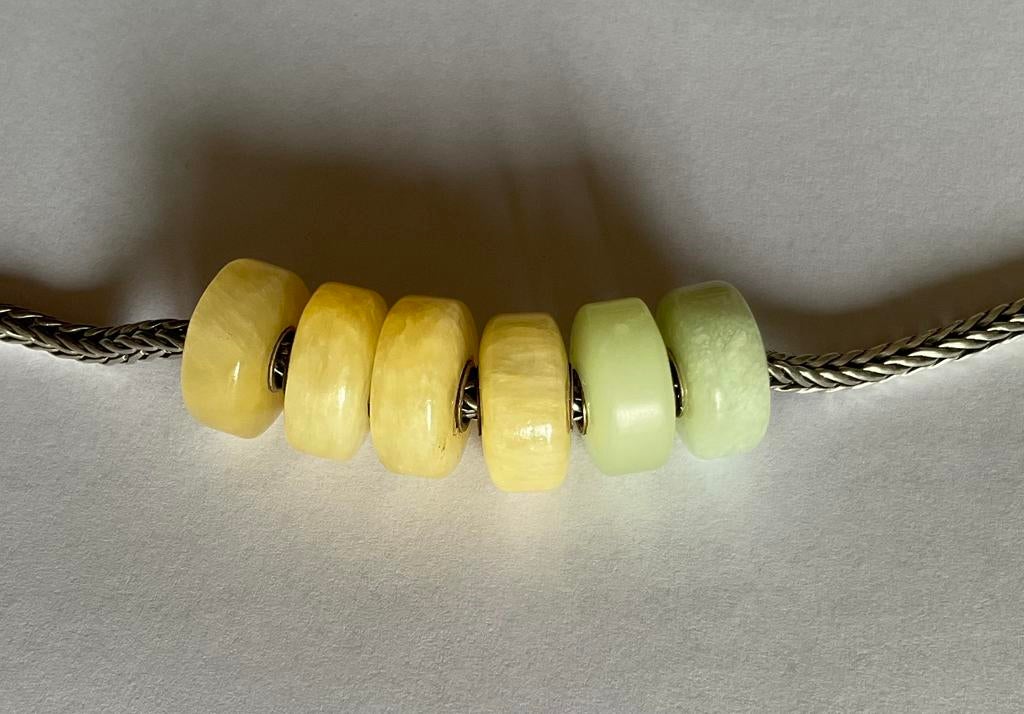 Trollbeads Jade, Sieraden, Tassen en Uiterlijk, Bedels, Ophalen of Verzenden, Zo goed als nieuw, Edelsteen, Trollbeads